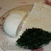 Ленивая ачма из лаваша Адыгейский сыр в лаваше зеленью