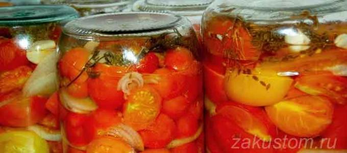 Tomatoes with mountain ash for the winter recipes